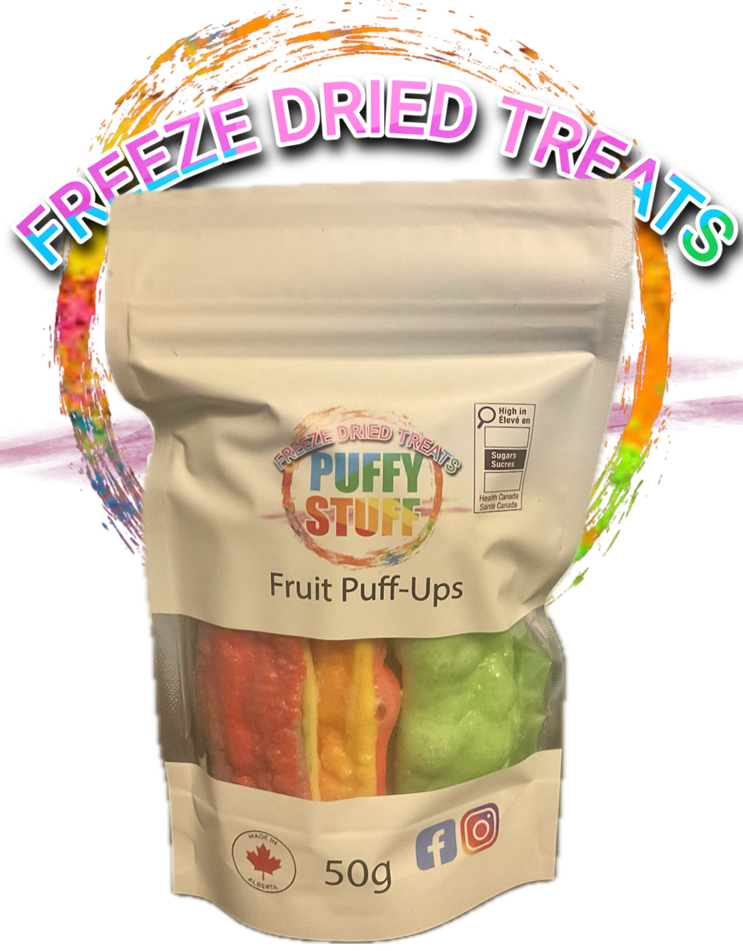 Freeze Dried Fruit Puff-Ups